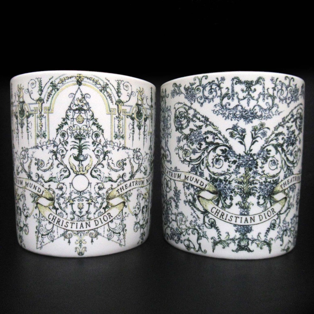 【中古】未使用 Christian Dior クリスチャンディオール バタフライアラウンド キャンドル ロウソク 2点セット ホワイト メンズ レディース Luxs ブランド古着のリュクス