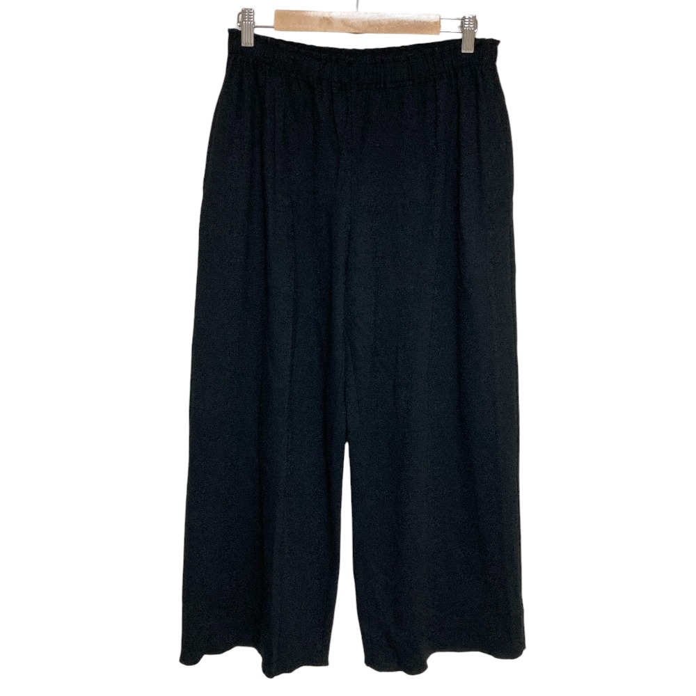 【中古】良品 AD2004 COMME des GARCONS コムデギャルソン ウールニット ワイドパンツ EN-T036 サイズM ブラック レディース Luxs ブランド古着のリュクス