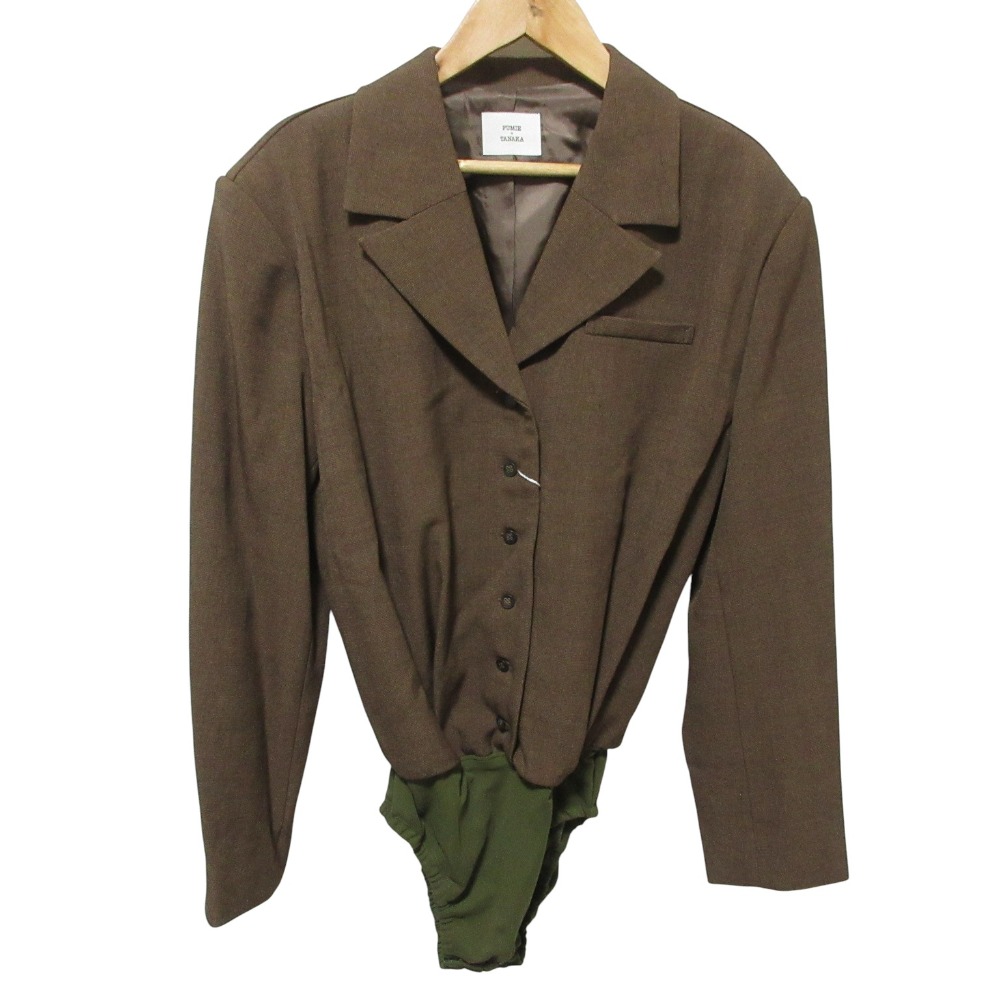【中古】未使用 FUMIE TANAKA フミエタナカ jacket rompers ボディスーツ ジャケット F22A-16 2 ブラウン レディース Luxs ブランド古着のリュクス