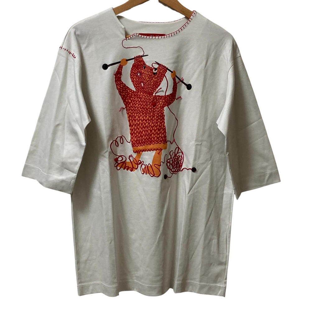 【中古】未使用 OLLEBOREBLA ALBEROBELLO オレボレブラ アルベロベロ ぶたさん 手芸 プリントTシャツ 732342 サイズM ホワイト レディース Luxs ブランド古着のリュクス｜Luxs（ブランド古着のリュクス）