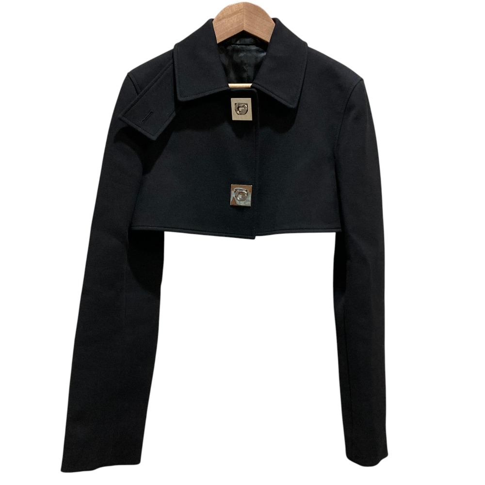 【中古】美品 GIVENCHY ジバンシィ クロップド ジャケット SIZE34 ブラック レディース Luxs ブランド古着のリュクス