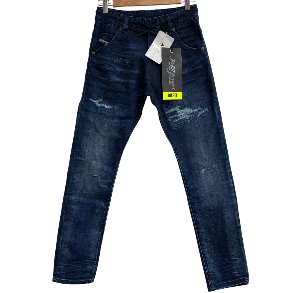 【中古】未使用 DIESEL ディーゼル ダメージ加工 ジョグジーンズ イージーデニムパンツ サイズ12Y インディゴ キッズ Luxs ブランド古着のリュクス