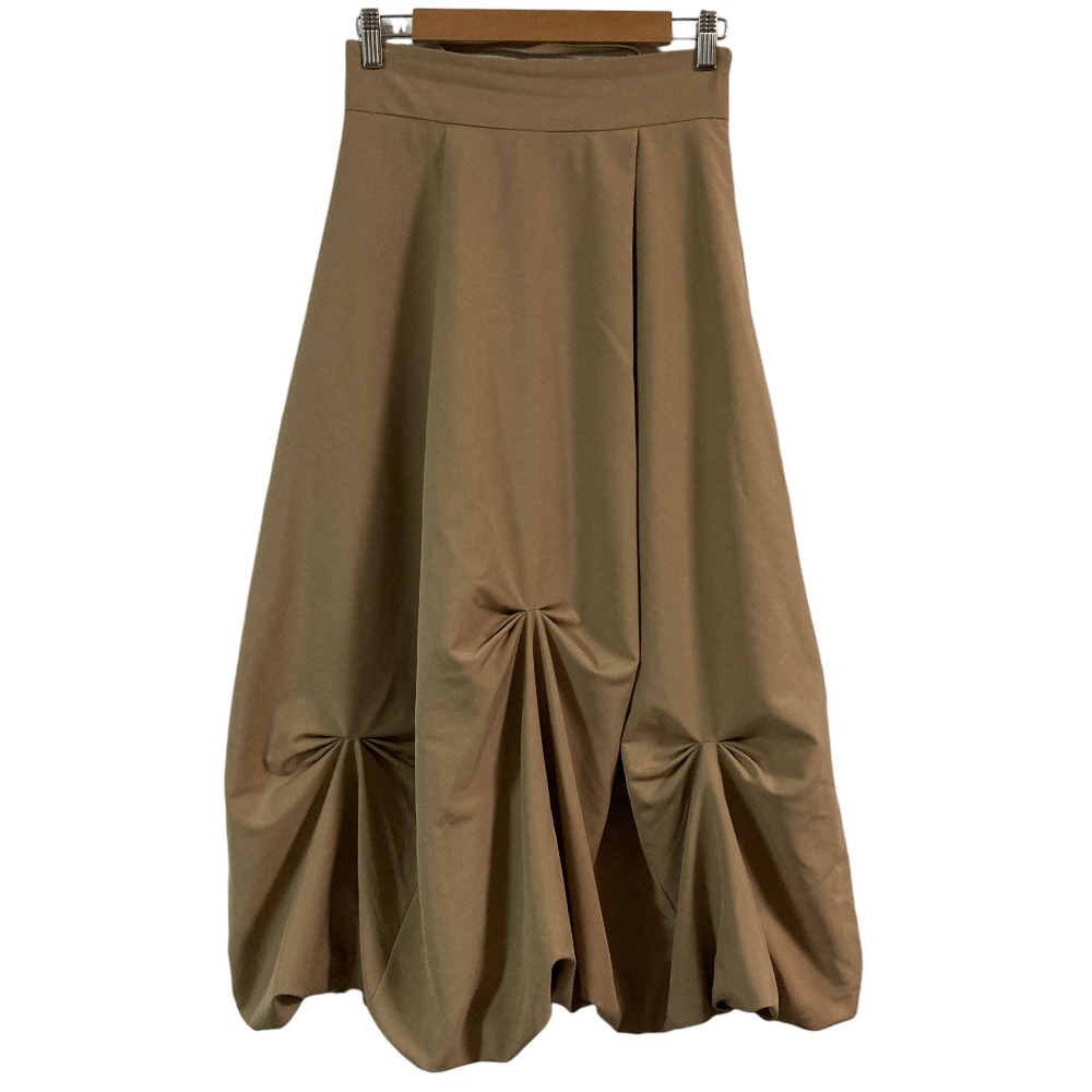 【中古】美品 25AW SWINGLE スウィングル タックバルーンラップスカート サイズF ベージュ レディース Luxs ブランド古着のリュクス