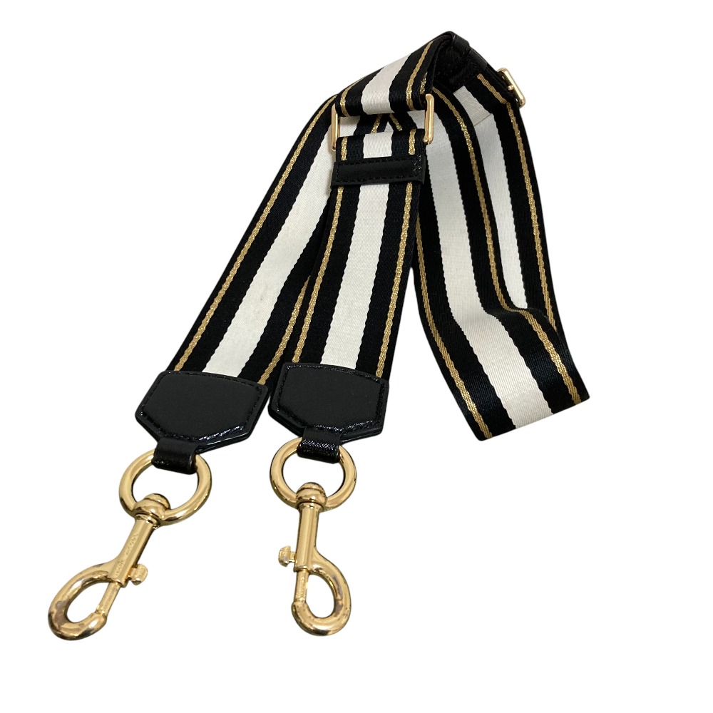 【中古】良品 MARC JACOBS マークジェイコブス ショルダーストラップ ホワイト×ブラック×ゴールドカラー レディース Luxs ブランド古着のリュクス