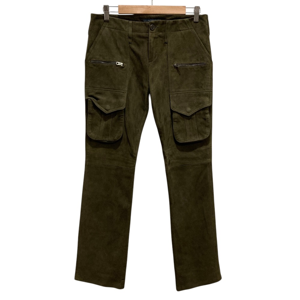 【中古】良品 LAUREN RALPH LAUREN ローレンラルフローレン ラムレザー ブッシュパンツ SIZE11 オリーブ レディース Luxs ブランド古着のリュクス 9,036円