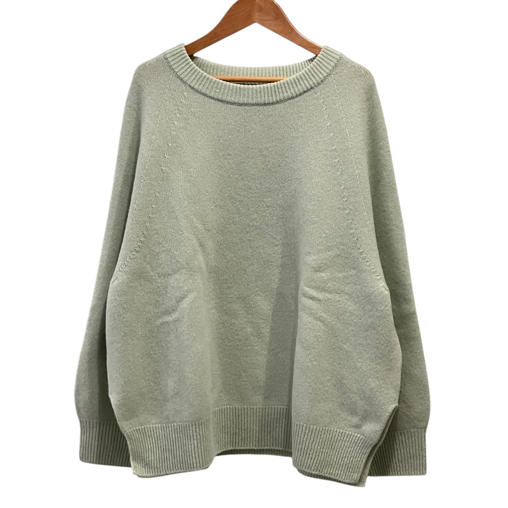 【中古】未使用 24AW FRAMeWORK フレームワーク ラグランスリーブワイドプルオーバー ニット セーター F グリーン レディース Luxs ブランド古着のリュクス