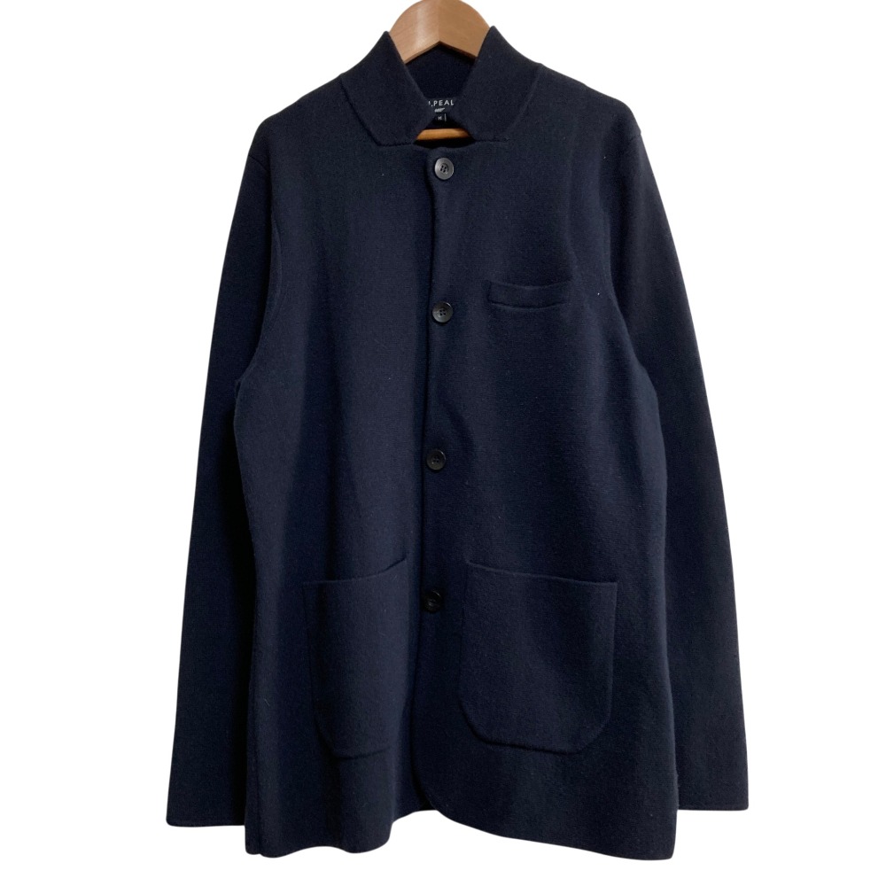 【中古】美品 N.PEAL エヌピール 007 カシミヤ100％ ニット Milanoジャケット サイズM ネイビー メンズ Luxs ブランド古着のリュクス