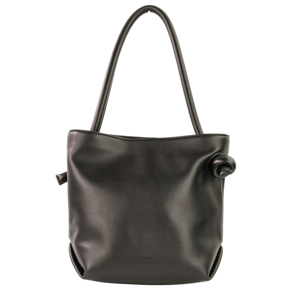 【中古】美品 VASIC ヴァジック PATTI MINI パッティミニ レザー ハンドバッグ トートバッグ ブラック レディース Luxs ブランド古着のリュクス