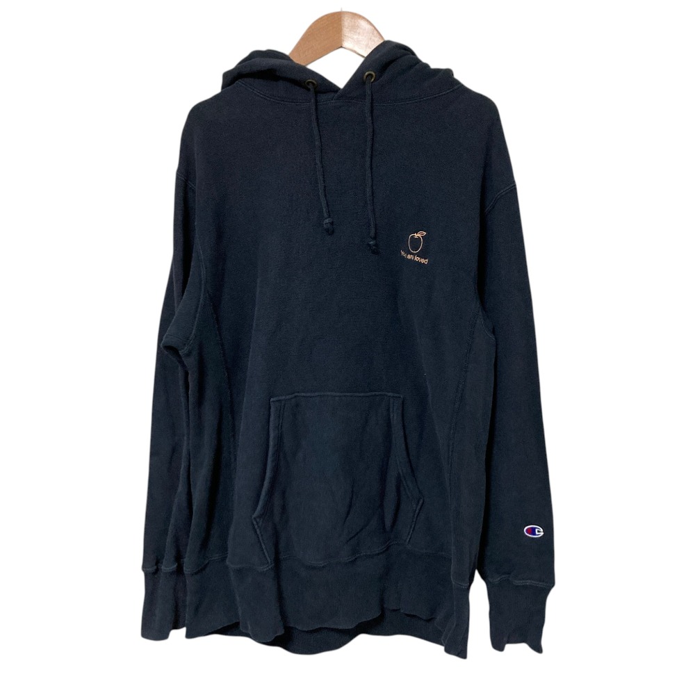 【中古】良品 Champion チャンピオン ロンハーマン別注 青単タグ復刻 リバースウィーブ パーカー CWSN118 サイズS ネイビー メンズ レディース Luxs ブランド古着のリュクス