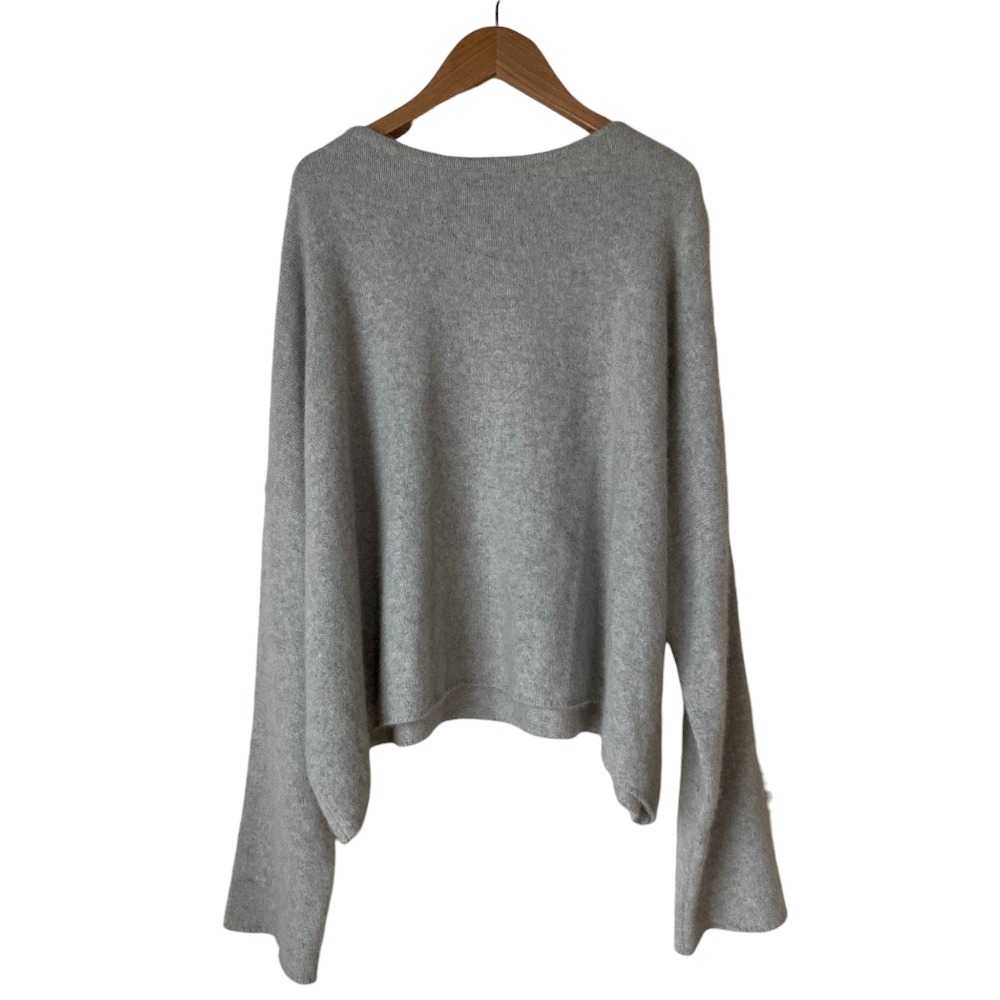 【中古】美品 23AW journal standard luxe ジャーナルスタンダード ラックス ソフトリーワイドプルオーバー ニット グレー レディース Luxs ブランド古着のリュクス