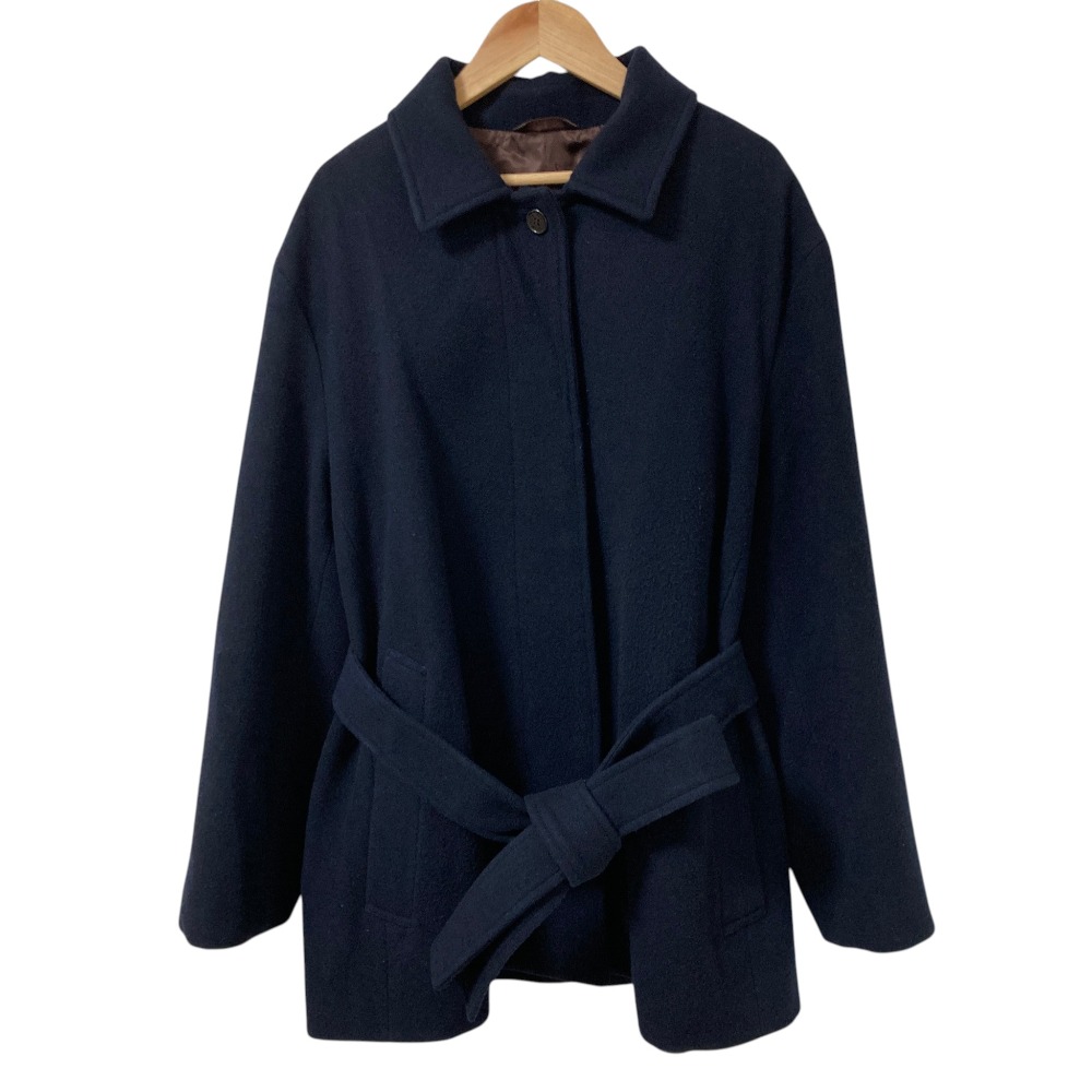 【中古】良品 MACKINTOSH マッキントッシュ ファインウールナイロンコート G7B06-836-28 大きいサイズ44 ネイビー レディース Luxs ブランド古着のリュクス
