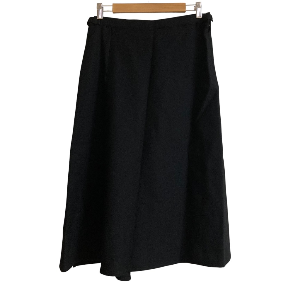 【中古】良品 YOHJI YAMAMOTO +NOIR ヨウジヤマモトプリュスノアール ウール ロングスカート サイズ1 ブラック レディース Luxs ブランド古着のリュクス