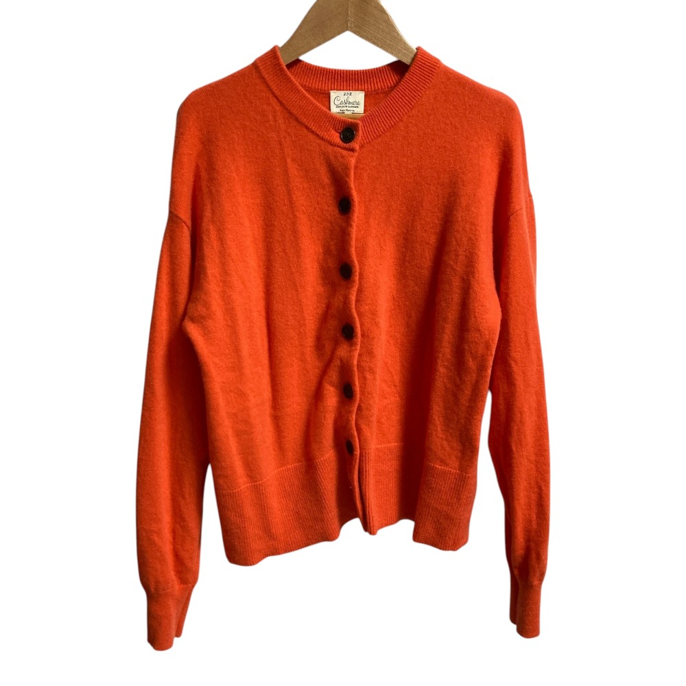 【中古】良品 24AW 23区 NIJYUSANKU カシミヤ ニット カーディガン サイズ38 オレンジ レディース Luxs ブランド古着のリュクス