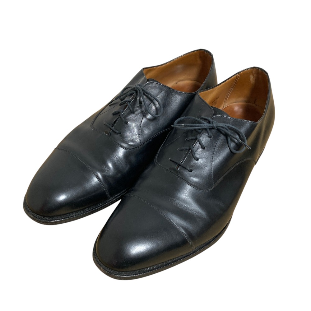 【中古】美品 Lloyd Footwear ロイドフットウェア エドワードグリーン製 ストレートチップ ビジネスシューズ サイズ10 約29cm ブラック メンズ Luxs ブランド古着のリュクス