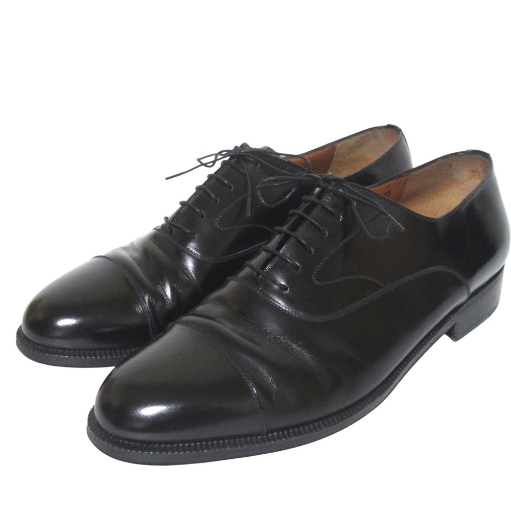 【中古】美品 Salvatore Ferragamo サルヴァトーレフェラガモ ストレートチップ ビジネスシューズ オックスフォードシューズ 9.5EE 27.5cm 黒 メンズ Luxs ブランド古着のリュクス 15,907円