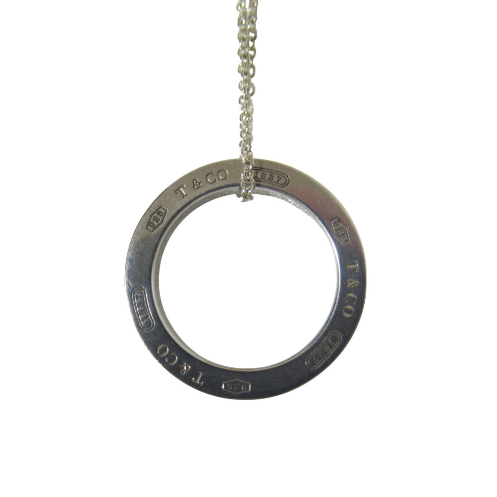 【中古】美品 Tiffany&Co ティファニー 1837 サークル ネックレス ペンダント 925SV シルバー レディース Luxs ブランド古着のリュクス