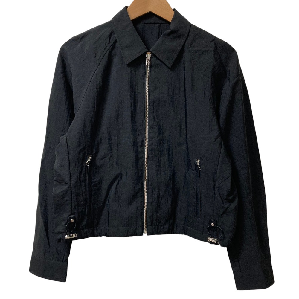 【中古】美品 24SS Theory Project セオリー プロジェクト MODERN NYLON ジップアップ ブルゾン ジャケット サイズS ブラック レディース Luxs ブランド古着のリュクス