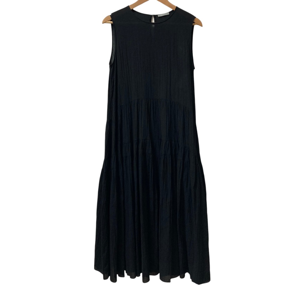 【中古】美品 25SS Theory luxe セオリーリュクス BLAKE ノースリーブ ロングワンピース サイズ38 ブラック レディース Luxs ブランド古着のリュクス
