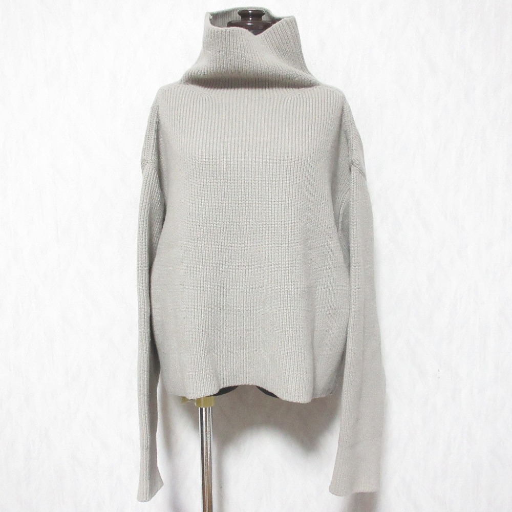 【中古】美品 23AW MUSE ミューズ ドゥーズィエムクラス BLANC アゼ タートルネック ニットプルオーバー セーター 23080500420030 ベージュ レディース Luxs ブランド古着のリュクス