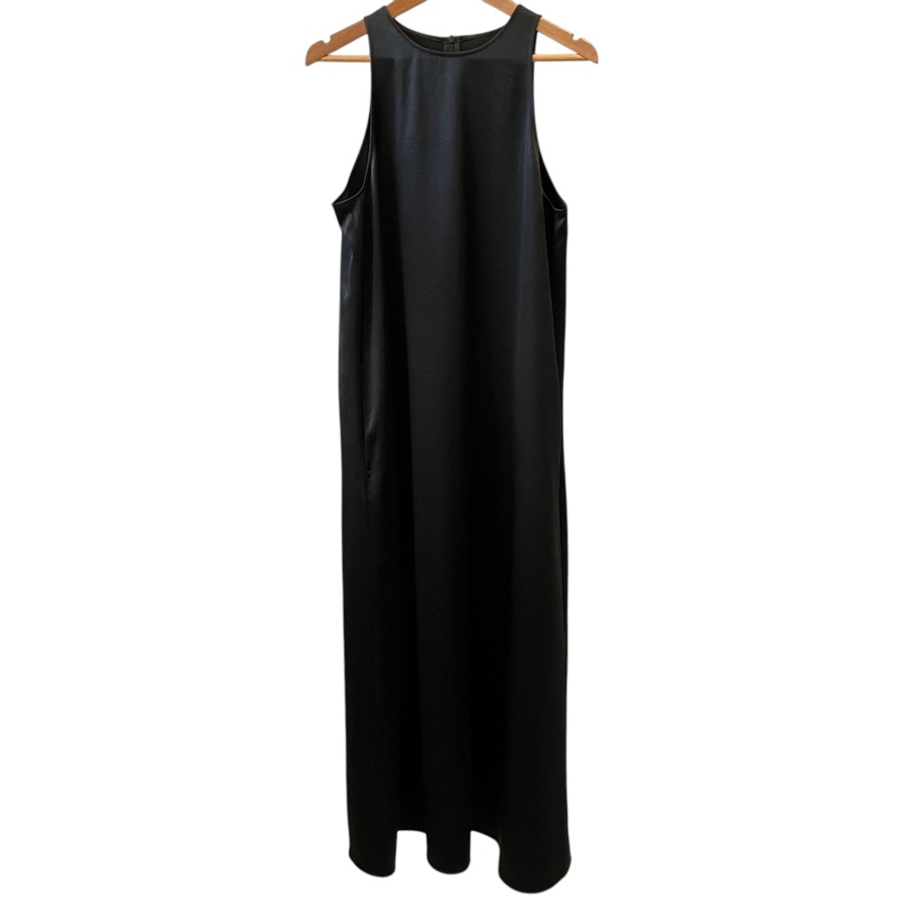 【中古】美品 23SS EVERYDAY I LIKE エブリデイアイライク Minimal Satin ノースリーブワンピース 38 ブラック レディース Luxs ブランド古着のリュクス|Luxs(ブランド古着のリュクス)