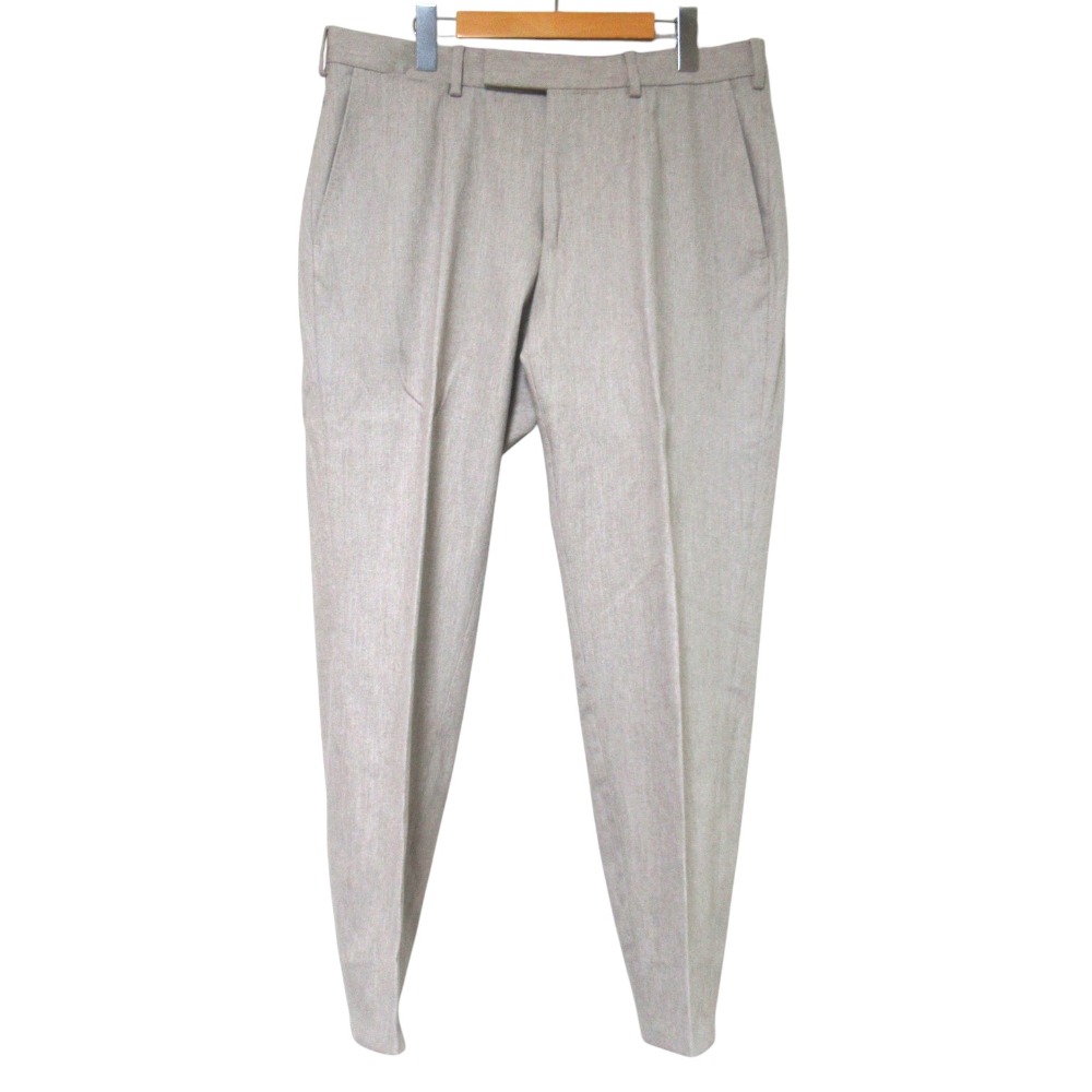 【中古】美品 Ermenegildo Zegna エルメネジルドゼニア カシミヤブレンド ストレッチ ウール スラックスパンツ サイズ6-52R ベージュ メンズ Luxs ブランド古着のリュクス