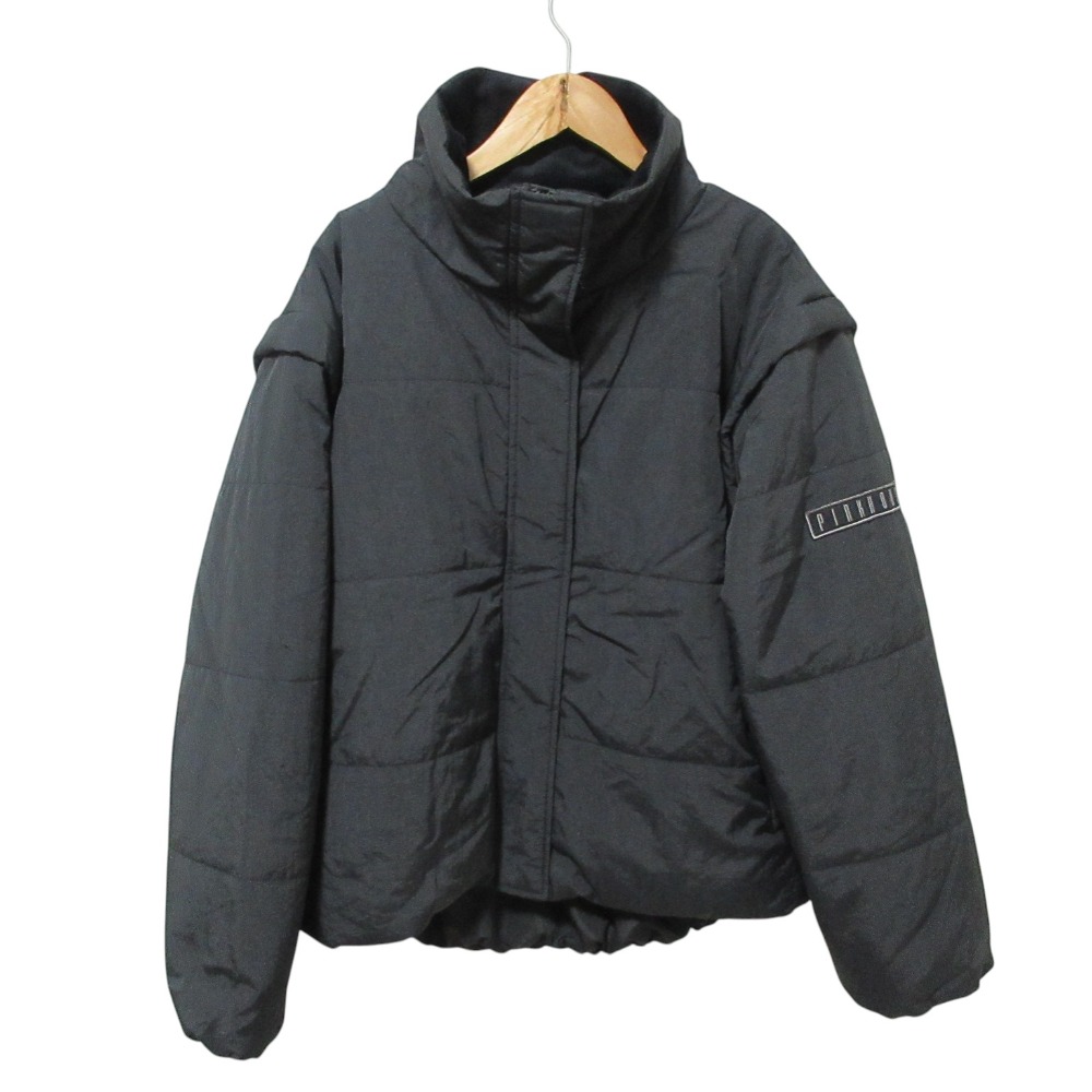 【中古】美品 PINK HOUSE ピンクハウス 2WAY パデッドジャケット ブルゾン ベスト A2143FJM525 ブラック レディース Luxs ブランド古着のリュクス