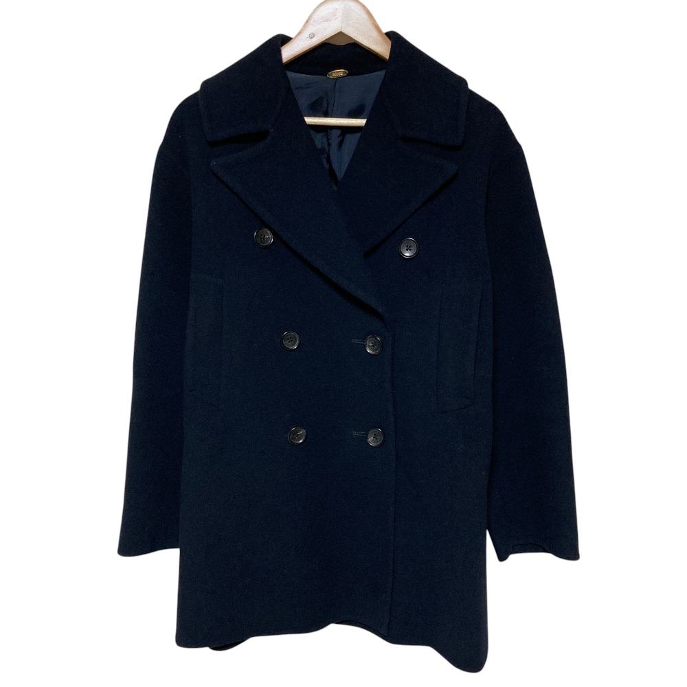 【中古】美品 23AW MUSE de Deuxieme Classe ミューズ ドゥーズィエムクラス Viclor ハーフコート 23020500405030 F ネイビー レディース Luxs ブランド古着のリュクス