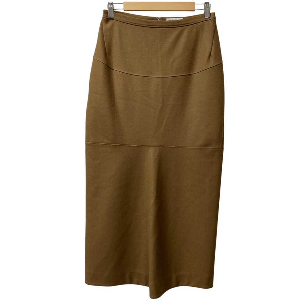 【中古】美品 JIL SANDER ジルサンダー ウールバックスリット ロングスカート サイズ36 キャメル レディース Luxs ブランド古着のリュクス