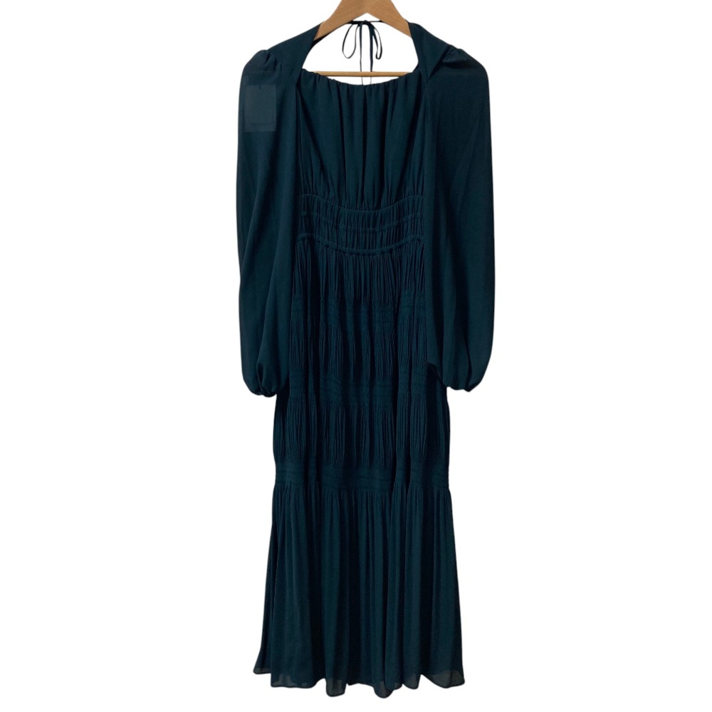 【中古】未使用 24AW Her lip to ハーリップトゥ Majolica Pleated Chiffon Long Dress ロングワンピース サイズS グリーン レディース Luxs ブランド古着のリュクス|Luxs(ブランド古着のリュクス)