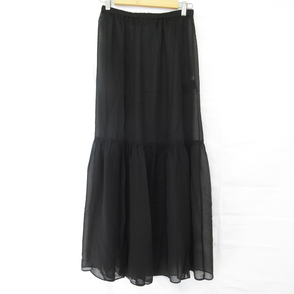 【中古】美品 23SS EVERYDAY I LIKE エブリデイアイライク Sheer Maxi Skirt スカート 23060500804010 ブラック レディース Luxs ブランド古着のリュクス