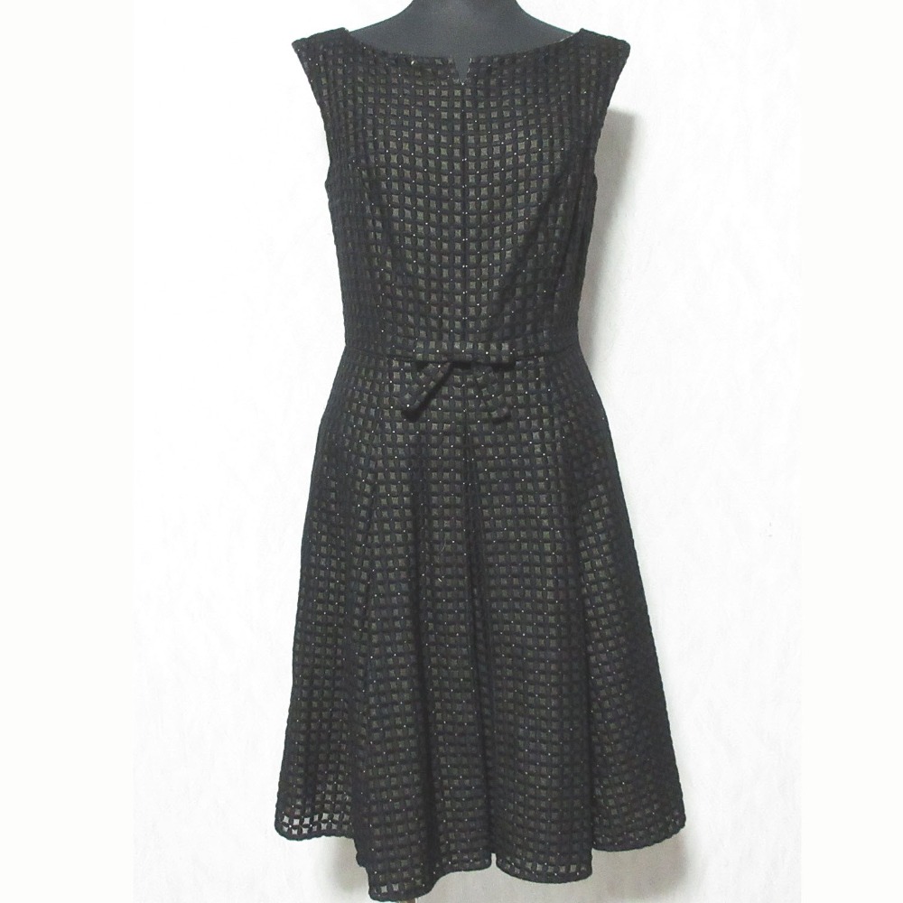 【中古】美品 TOCCA トッカ クローバードレス ノースリーブ ひざ丈 ワンピース OPTOYM0250 0 ブラック レディース Luxs ブランド古着のリュクス