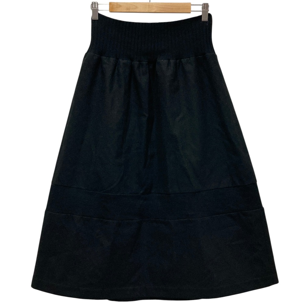 【中古】良品 JUNYA WATANABE COMME des GARCONS ジュンヤワタナベ コムデギャルソン AD1999 ウール ミモレ丈 ニット スカート ブラック レディース Luxs ブランド古着のリュクス