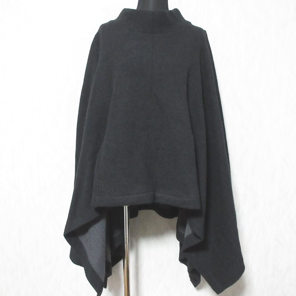 【中古】美品 LIMI feu リミフゥ ウール ケープ ポンチョ LC-T34-140 サイズS ブラック レディース Luxs ブランド古着のリュクス 12,011円