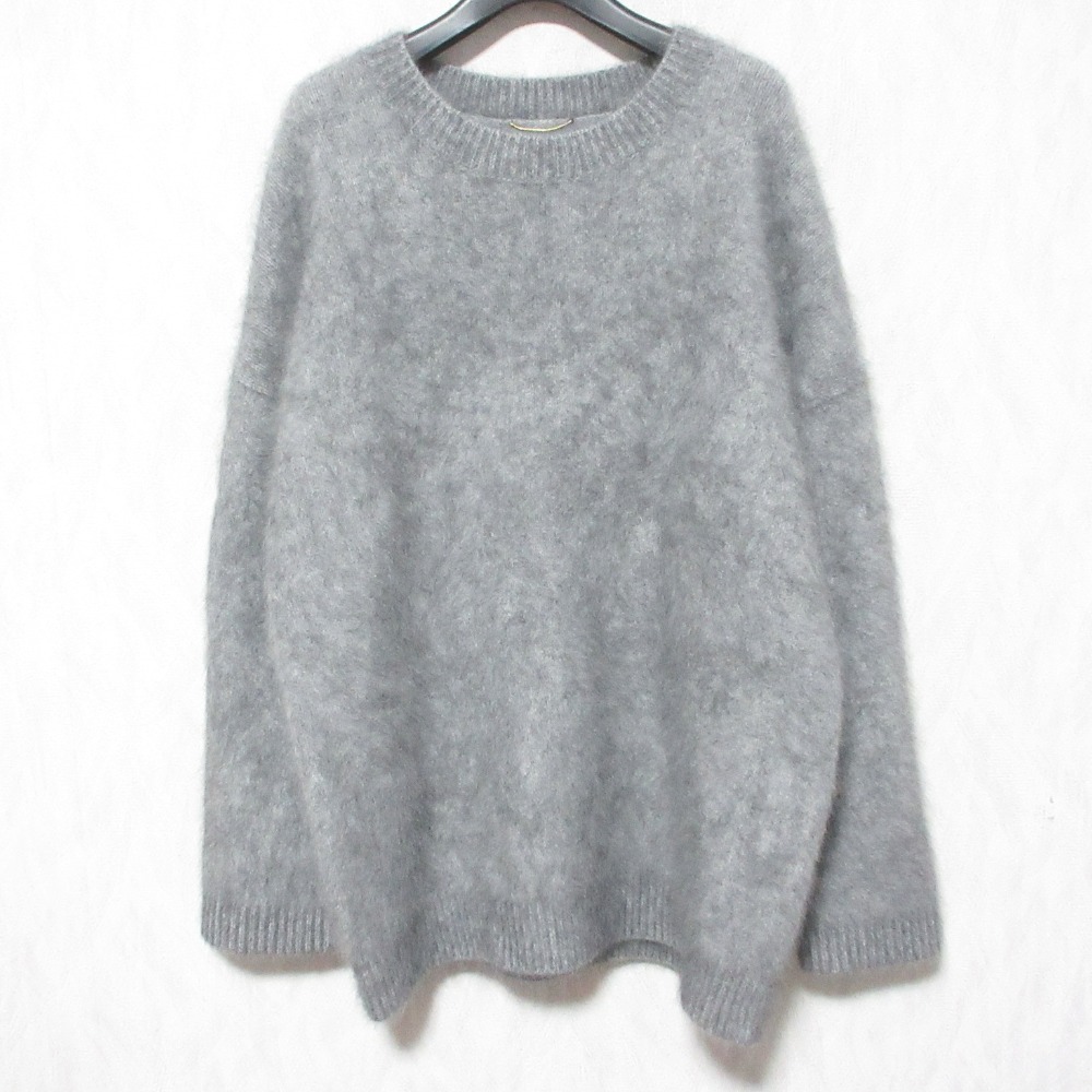 【中古】美品 Deuxieme Classe ドゥーズィエムクラス Raccon Mohair Knit ニット セーター 21080560202430 グレー レディース Luxs ブランド古着のリュクス｜Luxs（ブランド古着のリュクス）