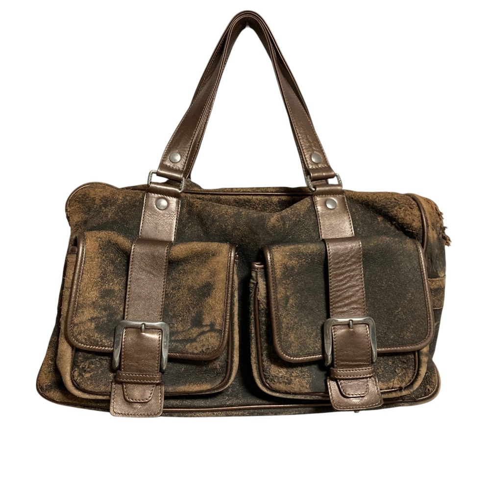 【中古】美品 JACQUES LE CORRE ジャックルコー ヴィンテージ加工 ボストンバッグ ブラウン メンズ レディース Luxs ブランド古着のリュクス 15,689円