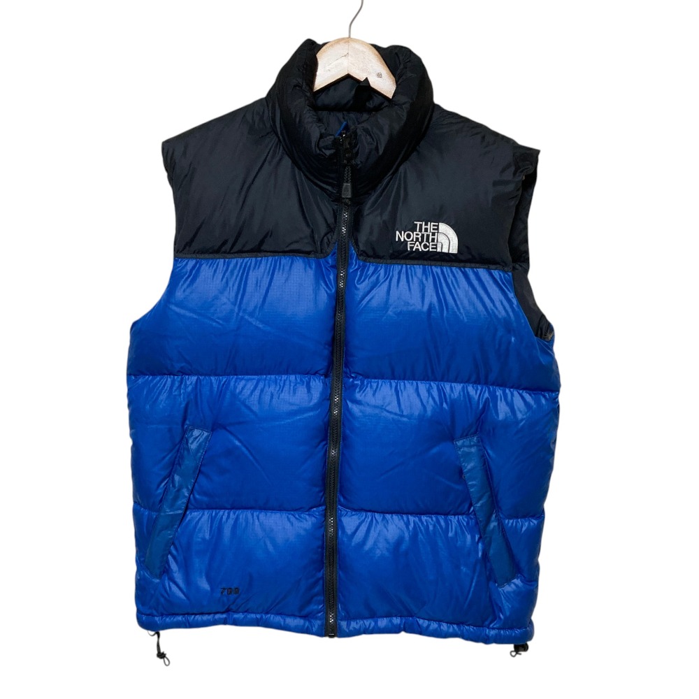 【中古】美品 THE NORTH FACE ザノースフェイス 配色切替 ダウンベスト M ブルー×ブラック メンズ Luxs ブランド古着のリュクス|Luxs(ブランド古着のリュクス)