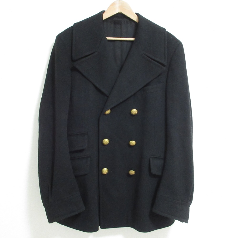 【中古】 GUCCI グッチ トムフォード期 金ボタン Pコート ジャケット ブラック メンズ Luxs ブランド古着のリュクス