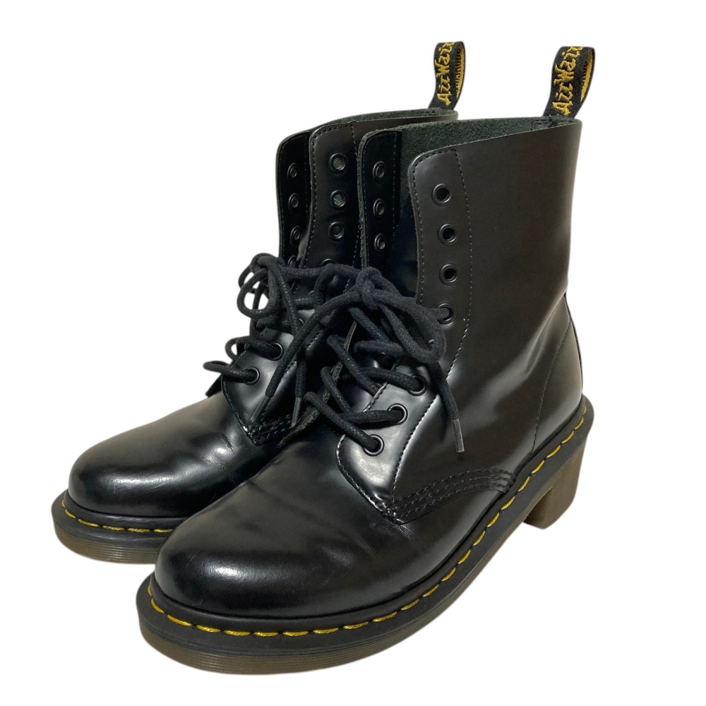 【中古】美品 DR. MARTENS ドクターマーチン 8ホール 厚底 ブーツ aw006 サイズUK6 25cm相当 ブラック レディース Luxs ブランド古着のリュクス