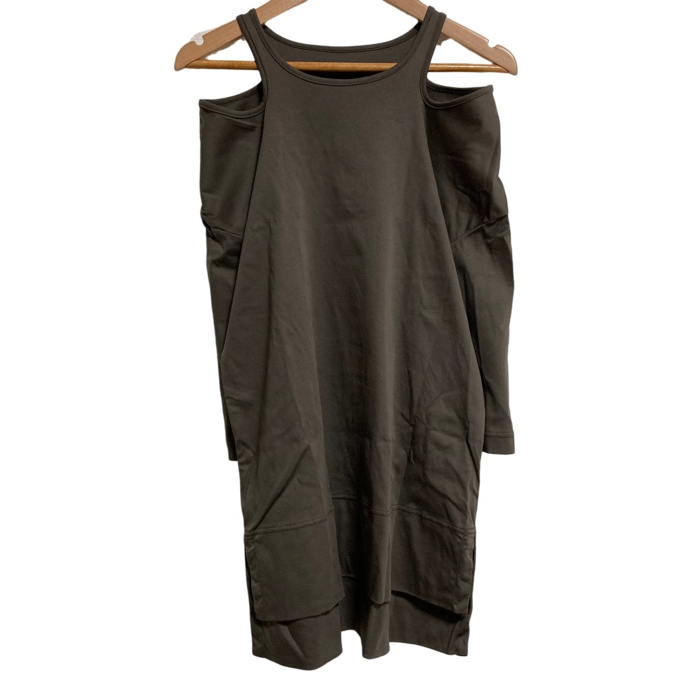 【中古】美品 25SS Room no.8 ルームエイト スムースコットンネックオープントップス ハーフスリーブ カットソー サイズF ベージュ レディース Luxs ブランド古着のリュクス