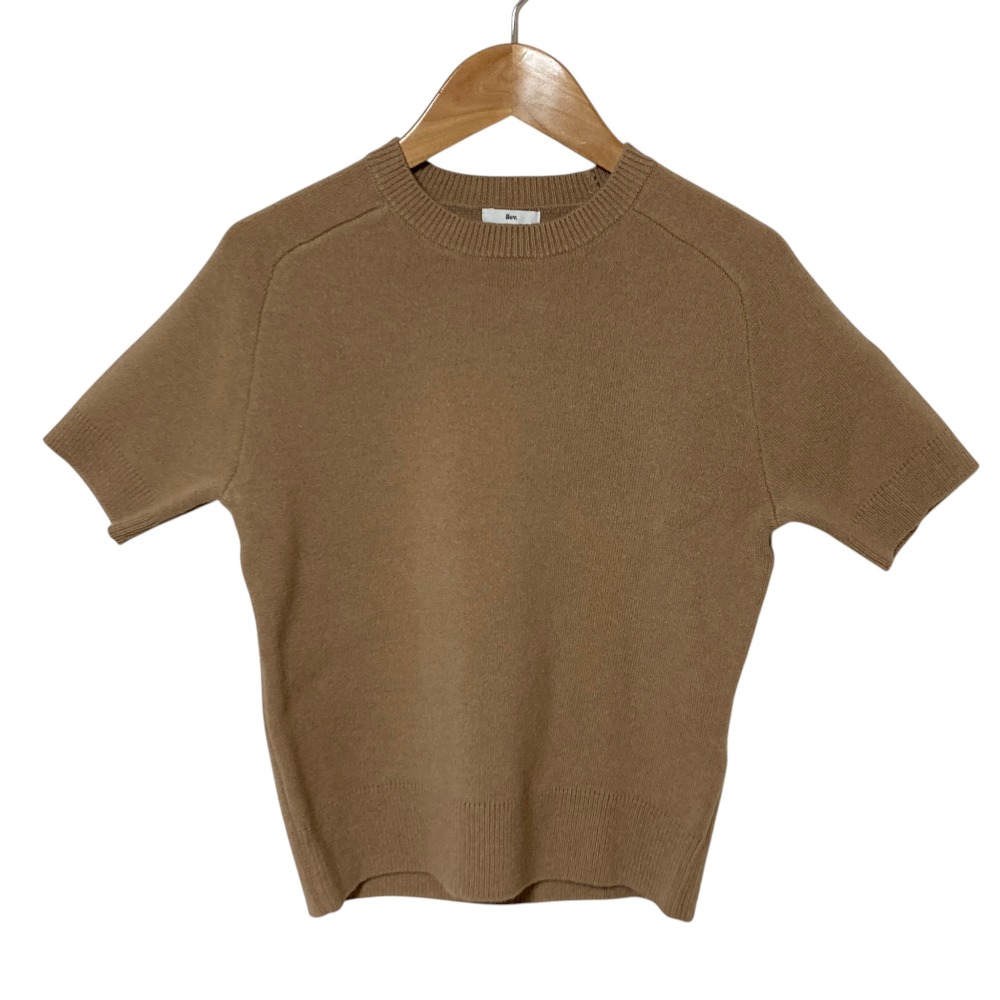 【中古】未使用 26SS Sov DOUBLE STANDARD CLOTHING ソブ ダブルスタンダードクロージング ダブルフェイスニット 36 ベージュ レディース Luxs ブランド古着のリュクス