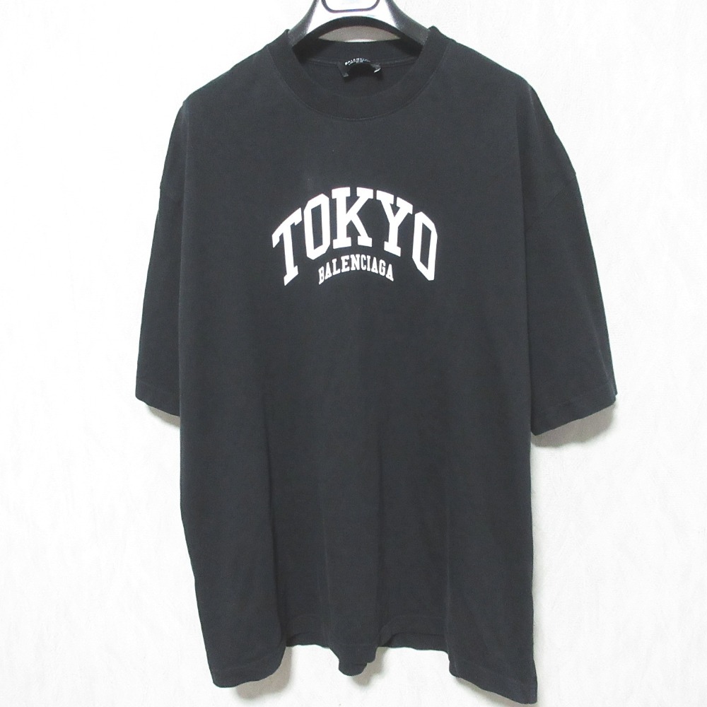 【中古】良品 BALENCIAGA バレンシアガ CITIES TOKYO LIMITED EDITION 50着限定 Tシャツ カットソー 612966 XXL ブラック メンズ Luxs ブランド古着のリュクス|Luxs(ブランド古着のリュクス)