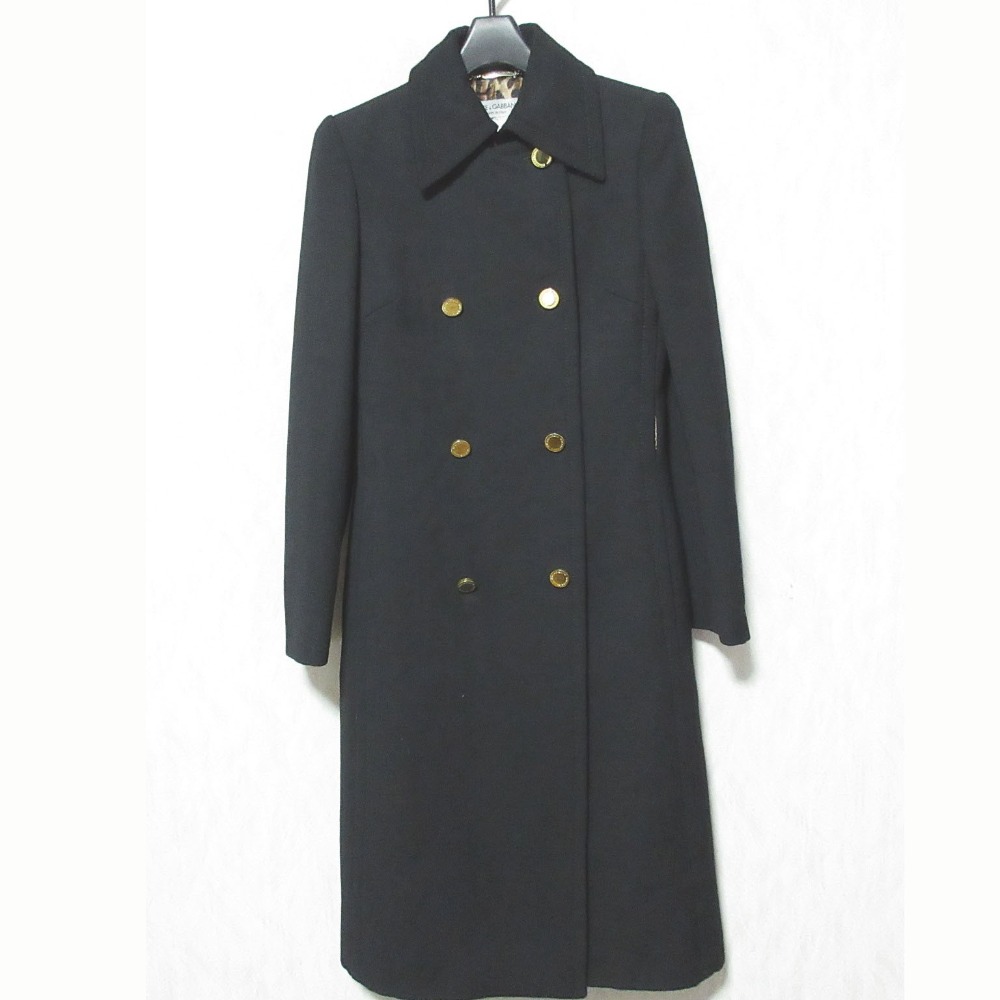 【中古】美品 DOLCE&GABBANA ドルチェ＆ガッバーナ 01AW ヴィンテージ 金ボタン ダブルブレストコート ブラック レディース Luxs ブランド古着のリュクス｜Luxs（ブランド古着のリュクス） 20,913円