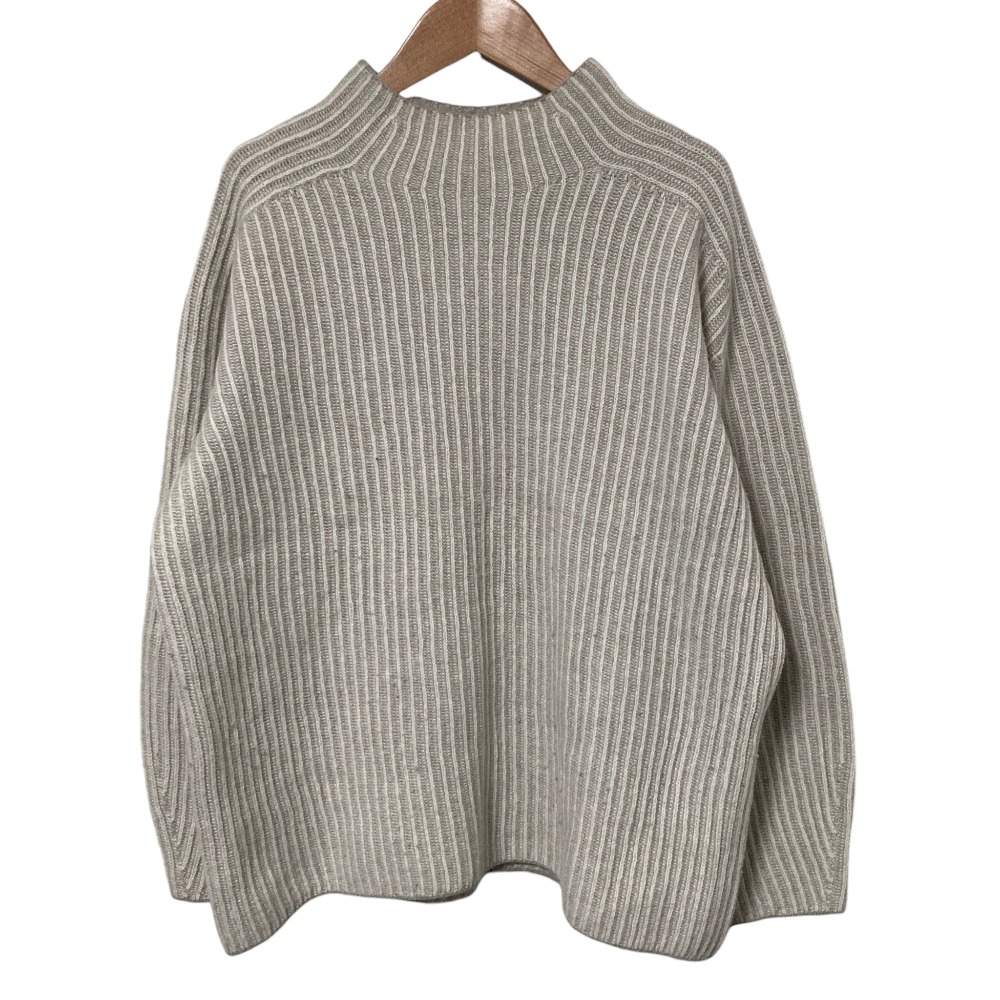 【中古】美品 Theory セオリー Warm Cash Bicolor Mock NK リバーシブル モックネック ニット プルオーバー セーター グレージュ レディース Luxs ブランド古着のリュクス