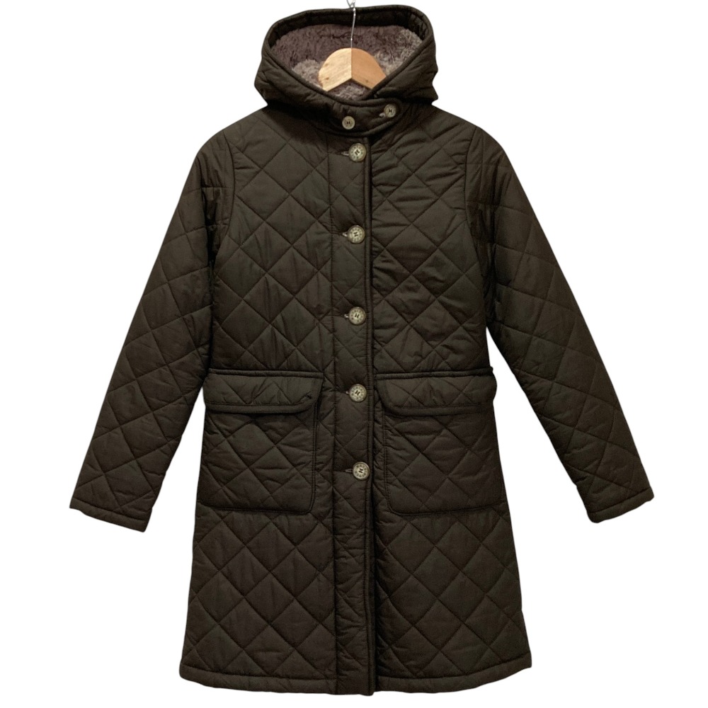 【中古】美品 MACKINTOSH マッキントッシュ 裏ボア キルティングコート 34 ブラウン レディース Luxs ブランド古着のリュクス