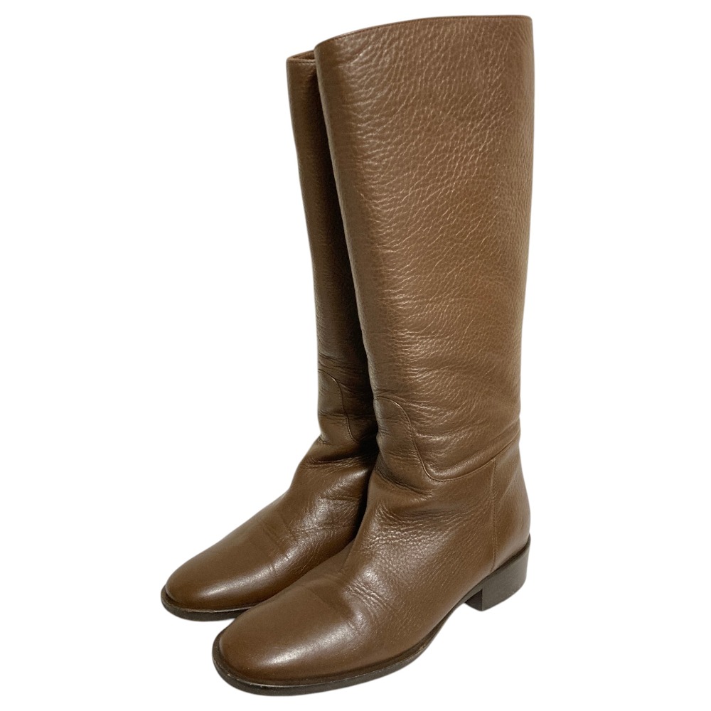 【中古】美品 Max Mara マックスマーラ レザー ロングブーツ 36 ブラウン レディース Luxs ブランド古着のリュクス｜Luxs（ブランド古着のリュクス）