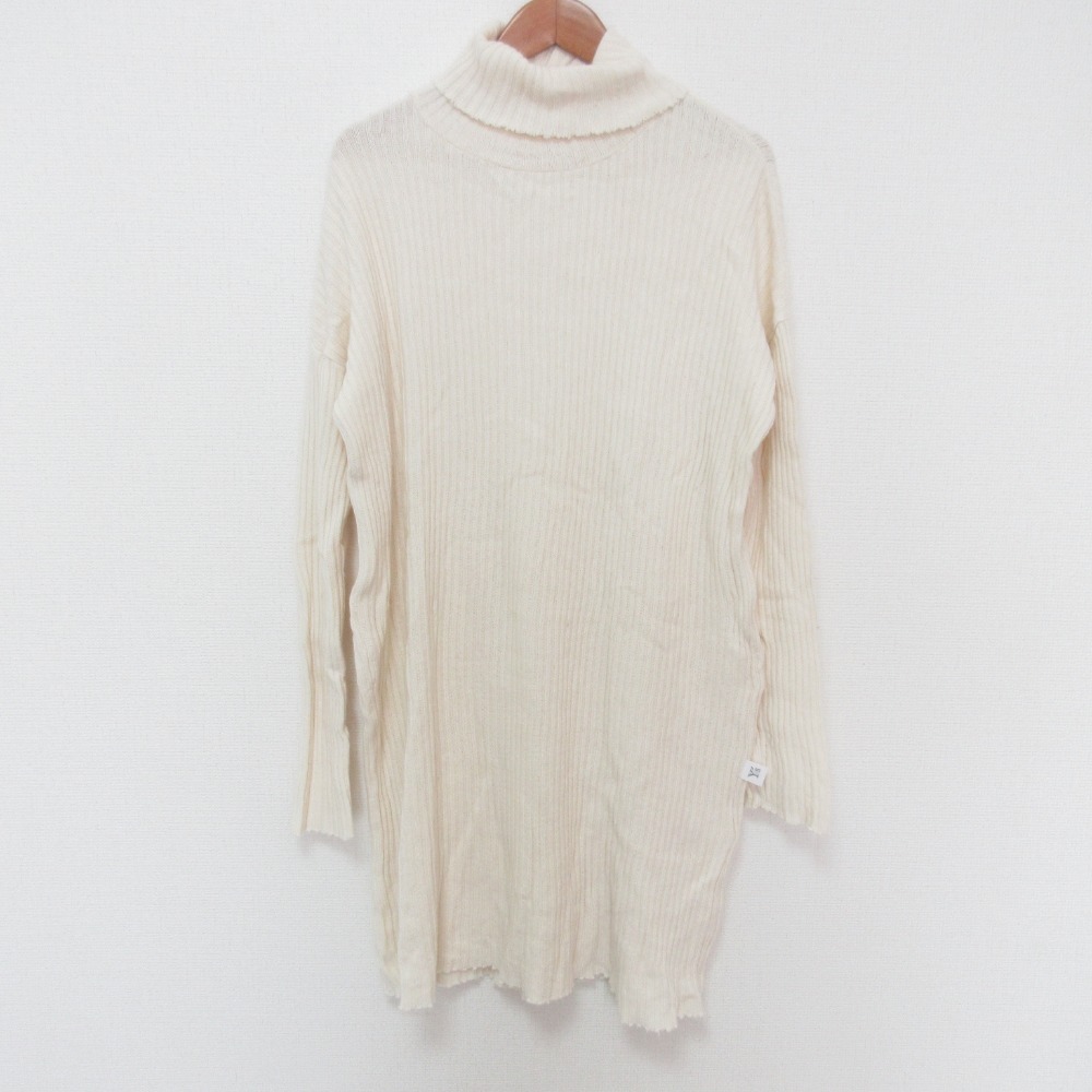 【中古】良品 Y Yohji Yamamoto ワイズ ヨウジヤマモト タートルネック ニットワンピース チュニック YR-T73-172 サイズ2 ホワイト レディース Luxs ブランド古着のリュクス