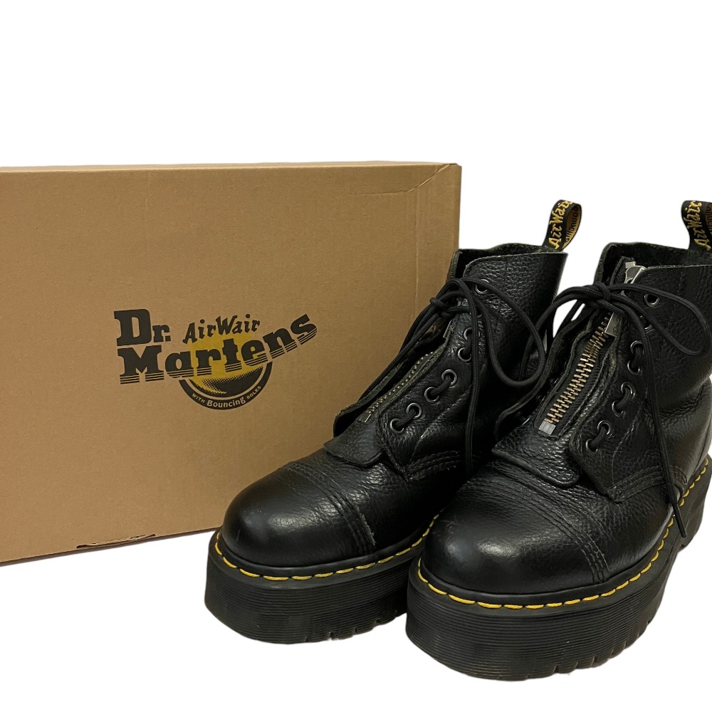 【中古】良品 DR. MARTENS ドクターマーチン SINCLAIR センタージップ 8ホール レザーブーツ UK6 ブラック レディース Luxs ブランド古着のリュクス