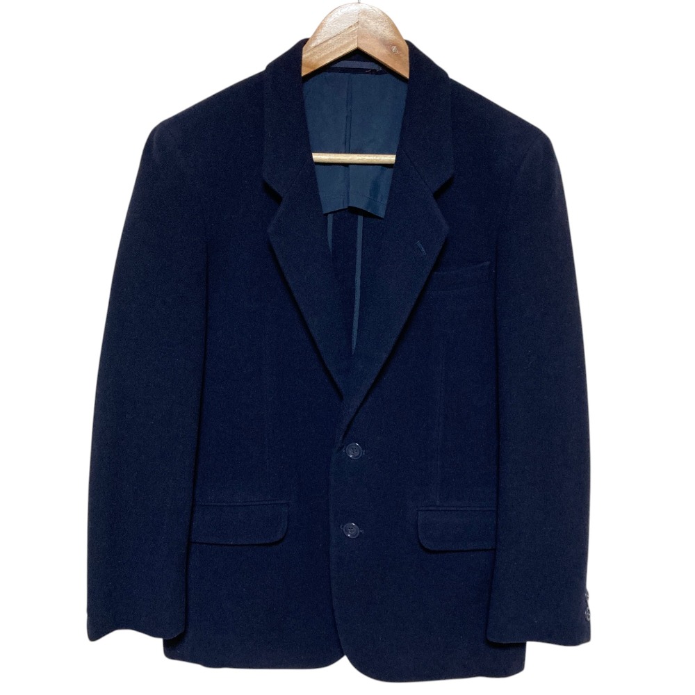 【中古】良品 80S COMME des GARCONS コムデギャルソン ヴィンテージ ウール テーラードジャケット ネイビー レディース Luxs ブランド古着のリュクス