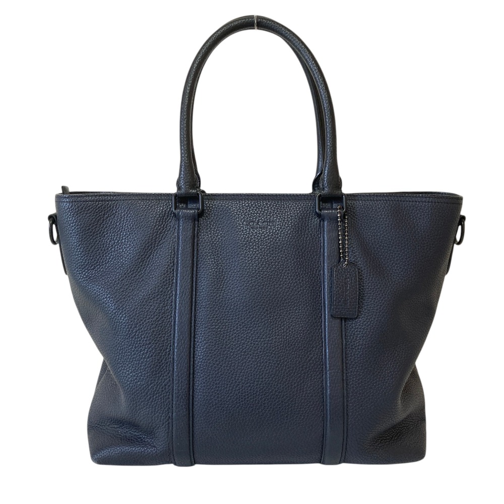 【中古】良品 COACH コーチ メトロポリタン レザー トートバッグ ブラック メンズ Luxs ブランド古着のリュクス