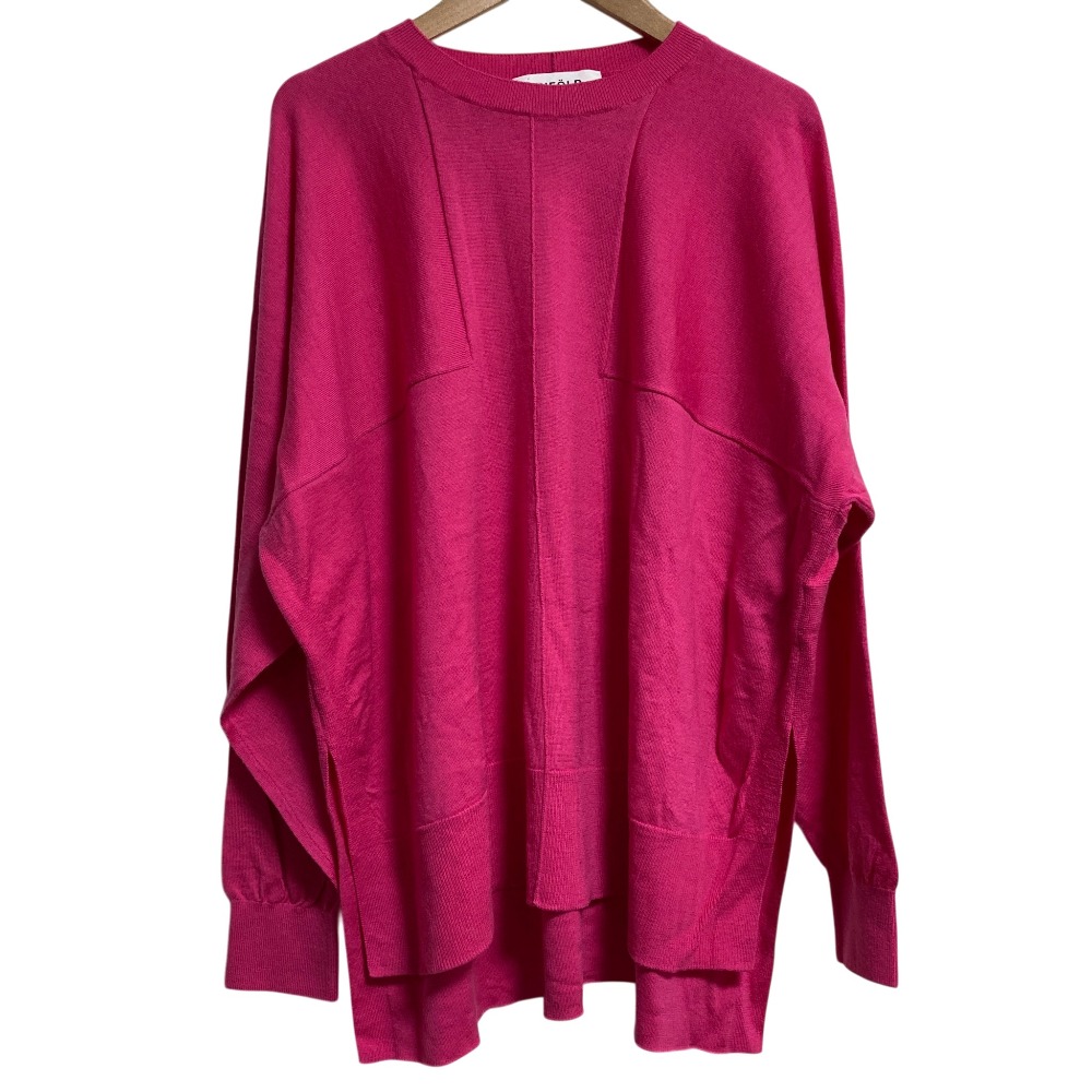 【中古】美品 ENFOLD エンフォルド WIDE-BOX PULLOVER ニット セーター 300GA270-0720 サイズ38 ピンク レディース Luxs ブランド古着のリュクス